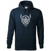 Viking logo - Mikina pánska Cape s kapucňou - XL ( Tmavomodrá (takmer čierna) )