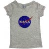 Eplus Dievčenské tričko - NASA sivé Veľkosť - deti: 140