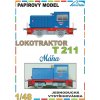 Papierový model - Lokotraktor T-211 modrý Máňa