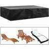 Obal na záhradné ležadlo 218 x 77 x 55 cm čierny