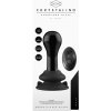 Chrystalino Globy Glass Vibrator with Suction Cup and Remote Rechargeable 10 Speed Black