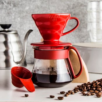 Hario Dripper V60-01 Ceramic Red