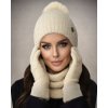 Fashionweek Súprava dámskej čiapky, šálu a rukavíc S3068 Farba: krémová, Veľkosť: Universal