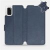 Flip puzdro na mobil Samsung Galaxy A41 – Modré – kožené – Blue Leather 5903516174096