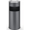 Popolník s odpadkovým košom, nerez, 17 l, antracitový