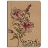 Zošit bodkovaný A6 kraft Lilies