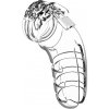 Shots ManCage Chastity Cock Cage 5.5 Inch Model 06 Transparent