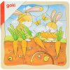 Goki Viacvrstvové puzzle Zajačik v záhrade, 53 dielikov