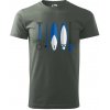 Paddleboard set - Klasické pánske tričko vyššej gramáže - 2XL ( Tm. bridlica (šedozelená) )