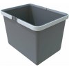 Elletipi Plastový kôš s rukoväťami BIG, 12 L, sivý, 22 × 22,5 × 30 cm