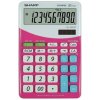 Kalkulačka, stolová, 10 číslic, SHARP EL M332, pink