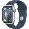Apple Watch Series 9 GPS + Cellular 45mm Silver Aluminium Case with Storm Blue Sport... MRMH3QC/A