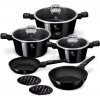Súprava riadu s titánovým povrchom 10 ks Black Vantage Collection BH-8231