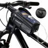 VODOTESNÁ CYKLISTICKÁ TAŠKA, DRŽIAK NA TELEFÓN, PRIESTRANNÝ VÝSTUP NA KÁBLE