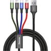 Baseus CA1T4-A01 Fast 4in1 2x Lightning, USB-C, MicroUSB 3.5A, 1,2m