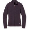 Smartwool W CLASSIC THERMAL MERINO BL PATTERN 1/4 ZB black cherry dot Veľkosť: S spodná bielizeň