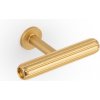 Úchytka knobka Viefe RILLE mini / brúsené zlato / 55x34 mm
