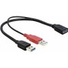 Delock USB kábel USB 3.2 Gen1 (USB 3.0 / USB 3.1 Gen1) USB-A zástrčka, USB-A zásuvka 0.30 m čierna pozlátené kontakty, UL certifikácia 83176; 83176