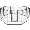 Rebel RA 1207 Modulárny ohraničujúci plot pre psov oceľ 8 panelov veľkosť L 80 x 80 cm