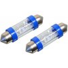 COMPASS - Žiarovka, 4 LED, 12 V, suf. 11X39 SV8.5, modrá, 2 ks 33723