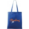 Climbing písací text - Taška bavlnená - 42 x 38 cm ( Kráľovská modrá )