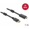 Delock Kábel z Active DisplayPort 1.2 na HDMI, 4K, 60 Hz 1 m