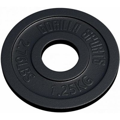 Gorilla Sports Záťažový kotúč 50/51 mm, liatina, 1,25 kg