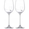 Diamante poháre na biele víno Romance s kamienkami Swarovski 330ml 2KS