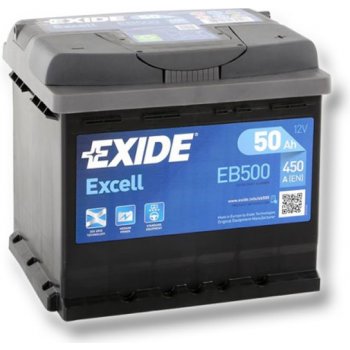 Exide Excell 12V 50Ah 450A EB500