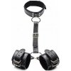 Strict Collar with Cuffs Restraint Set Black