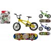 Teddies Bicykel + skateboard prstový skrutkovací plast 10cm, mix druhov