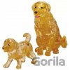 HCM Kinzel 3D Crystal puzzle Zlatý retrívr a štěně 44 ks