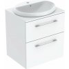 Geberit Selnova Square Skrinka s umývadlom, 59x50x70 cm, 2 zásuvky, lesklá biela 502.868.00.1
