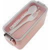 Obedár Lunchbox ružový 750 ml s príborom (Praktická nádoba na jedlo do práce aj školy)