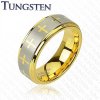 Šperky eshop - Tungstenový prsteň s motívom kríža D8.16 - Veľkosť: 67 mm