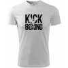 Nápis Kick Boxing - Pánske tričko Fantasy športové - 2XL ( Biela )