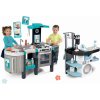 Set kuchynka elektronická a práčovňa s práčkou Tefal French Touch Bubble Smoby s magickým bublaním a elektronický vysávač so žehličkou