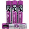 BC Batteries Tužkové batérie AAA 1,2 V nabíjateľné, 400 mAh, 4 ks