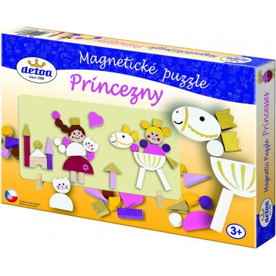 DETOA Drevené magnetické puzzle Princezné