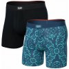 Saxx VIBE XTRA BOXER BRIEF FLY 2PK pineapple brocade/black Veľkosť: M pánske boxerky