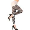 Dámske pruhované čiernobiele pančuchy 70 DEN