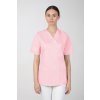 Dámska farebná zdravotnícka blúzka M-074, svetlo ružová (Zdravotnícke oblečenie)