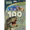 100 samolepek s omalovánkovými listy - Dinosauři