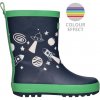 Detské gumáky AQUOS, RAINBOW COLOUR EFFECT tmavo modrá,Biela,Zelená 28