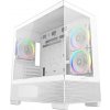 DEEPCOOL Case CG380 3F WH, mATX, ARGB, Průhledná bočnice, 3x120mm Fan, bílá