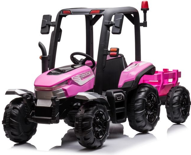 Mamido elektrický traktor s prívesom BLT ružový