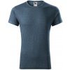 MALFINI FUSION 163 / Pánske melírované tričko - tmavý denim melír S