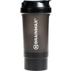 BrainMax viacdielny plastový shaker (šejker), čierny, 700 ml