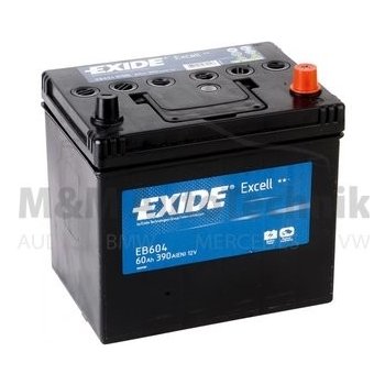 Exide Excell 12V 60Ah 390A EB604