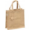 CHOMIK JUTOVÁ TAŠKA SO ZLATOU NITKOU A PRÍVESKOM 25 x 25 x 10 CM - 1 kus